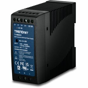 TRENDnet TI-M6024 Proprietary Power Supply - 60 W - TAA Compliant - DIN Rail - 120 V AC, 230 V AC Input - 24 V DC Output