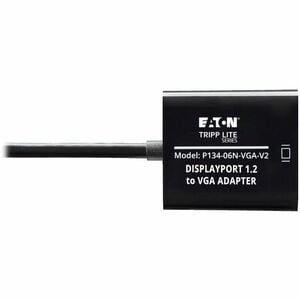 Eaton Tripp Lite Series DisplayPort to VGA Active Adapter Video Converter , DP ver 1.2 (M/F), 6-in. (15.24 cm) - DisplayPo