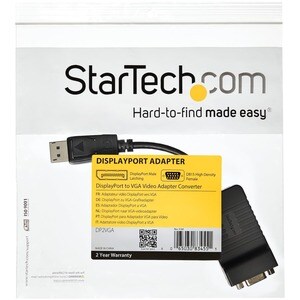StarTech.com DP2VGA 7.62 cm DisplayPort/VGA Video Cable for Video Device, Computer, Monitor, PC, Projector, Workstation, D