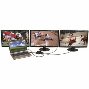 Eaton Tripp Lite Series 3-Port DisplayPort Multi-Monitor Splitter, MST Hub, 4K 60Hz UHD, DP1.2, TAA - 3840 x 2160 - Displa