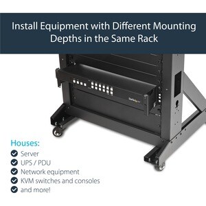 StarTech.com 2U Server Rack Depth Extender Adapter Kit - Recess or Extend 4" - TAA Complaint - 58.97 kg Load Capacity - St