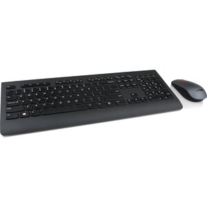 Lenovo Professional Keyboard & Mouse - Spanish - USB Wireless RF - Keyboard/Keypad Color: Black - USB Wireless RF - Laser 