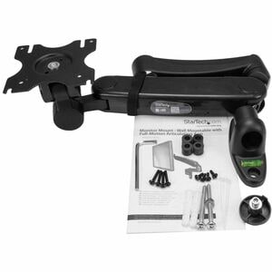 StarTech.com Brazo de Soporte para un Monitor - de Montaje en Pared - con Ajuste de Altura de un Solo Toque - Altura ajust
