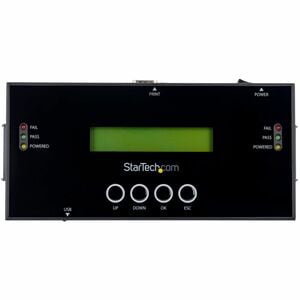 StarTech.com 1:1 Standalone Hard Drive Duplicator and Eraser, SAS/SATA HDD/SSD Cloner/Copier and Disk Eraser/Sanitizer/Wip