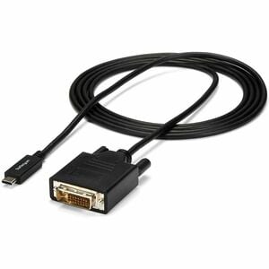 StarTech.com 6.6 ft / 2 m USB-C to DVI Cable - USB Type-C Video Adapter Cable - 1920 x 1200 - Black - 6.6 ft. / 2 m USB C 