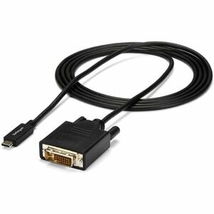 StarTech.com 2m / 6 ft USB-C to DVI Cable - USB 3.1 Type C to DVI - 1920 x 1200 - Black - 6.6 ft. / 2 m USB C to DVI cable