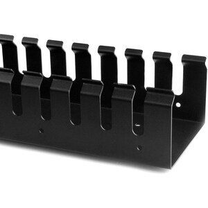 StarTech.com Vertical Cable Organizer with Finger Ducts - Vertical Cable Management Panel - Rack-Mount Cable Raceway - 20U