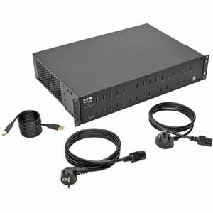 Eaton Tripp Lite Series 32-Port USB Charging Station with Syncing, 230V, 5V 80A (400W) USB Charger Output, 2U Rack-Mount -