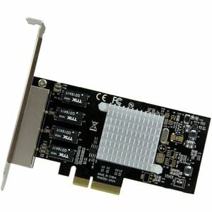 StarTech.com Gigabit-Ethernet-Karte für Computer - 10/100/1000Base-T - Plug-in-Karte - PCI Express x4 - 4 Anschluss(e) - 4