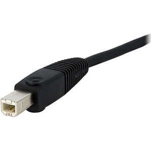 StarTech.com 4-in-1 USB Dual Link DVI-D KVM. Kabellänge: 4,57 m, Produktfarbe: Schwarz, Anschluss 1: 1x 25 pin DVI-D, 2x 3