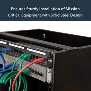 StarTech.com 12U Wall Mount Rack, 14in Deep, 19 inch Wall Mount Network Rack, Wall Mounting Patch Panel Bracket for Switch