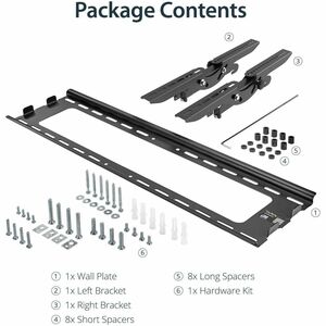 StarTech.com Flat Screen TV Wall Mount - Tilting - For 32" to 75" TVs - Steel - VESA TV Mount - Monitor Wall Mount - 1 Dis