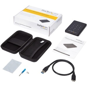 StarTech.com Drive Enclosure SATA/600 - USB 3.0 Micro-B Host Interface External - Black - 1 x HDD Supported - 1 x SSD Supp