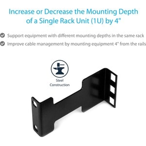 StarTech.com Mounting Adapter Kit für Netzwerk-Ausrüstung, Server - TAA-konform - max. 4,54 kg Traglast - Stahl - 1 Stück