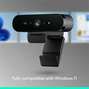 Logitech Brio 4K Webcam for Business, biometrics login with Windows Hello, Works with Microsoft Teams, Zoom, Google Meet, 
