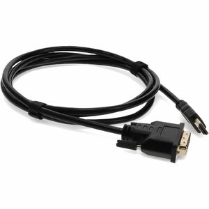 AddOn 6ft HDMI 1.3 Male to DVI-D Single Link (18+1 pin) Male Black Cable For Resolution Up to 1920x1200 (WUXGA) - 6 ft DVI