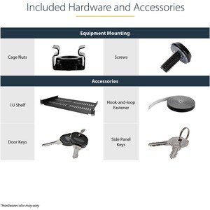 StarTech.com 12U 19"" Wall Mount Network Cabinet - 16"" Deep Hinged Locking Flexible IT Data Equipment Rack Vented Switch 
