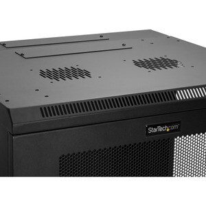 StarTech.com 4-Post 12U Wall Mount Network Cabinet, 19" Hinged Wall-Mounted Server Rack for IT Equipment, Flexible Lockabl