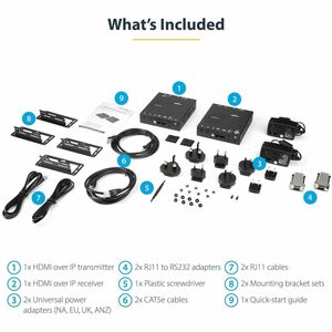 StarTech.com Video Extender Transmitter/Receiver - Wired - TAA Compliant - 1 Input Device - 1 Output Device - 100 m Range 
