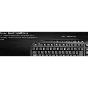 Adesso WKB-1330CB - 2.4 GHz Wireless Desktop Keyboard and Mouse Combo - USB Membrane Wireless RF 2.40 GHz Keyboard - 103 K