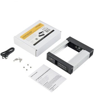 StarTech.com HSB1SATSASBA. Grösse: 13,3 cm (5.25"), Typ: Carrier Panel, Produktfarbe: Schwarz. Breite: 146 mm, Tiefe: 179 