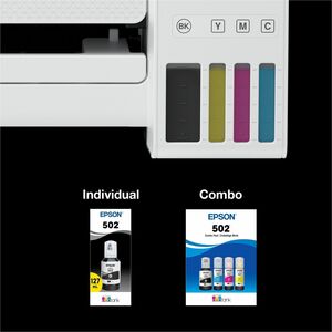 Epson T502, Black Ink Bottle - Inkjet - Black - 1 Each