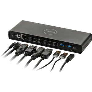 VisionTek VT4000 USB / USB-C Docking Station Dual 4K Displays - 6 x USB 3.0 - RJ-45 Ethernet -2x HDMI -2x DisplayPort - Au