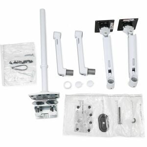 Ergotron Mounting Arm for Monitor, Display Screen, LCD Display, TV - White - Height Adjustable - 2 Display(s) Supported - 