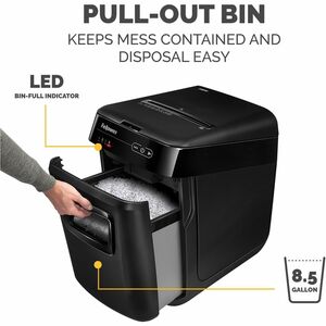 Fellowes AutoMax™ 200M Micro-Cut Auto Feed 2-in-1 Office Paper Shredder with Auto Feed 200-Sheet Capacity - Non-continuous