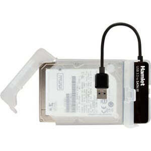 Hamlet Adattatore USB 3.0 5 Gbps per Hard Disk SATA III con Box per Hard Disk senza viti. Permette di collegare un Hard Di