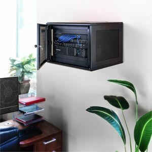 CyberPower PDU41001 Single Phase 100 - 120 VAC 15A Switched PDU - 8 Outlets, 12 ft, NEMA 5-15P, Horizontal, 1U, SNMP, LCD,