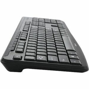 Verbatim Silent Wireless Mouse and Keyboard - Black - USB Wireless RF - Black - USB Wireless RF - Blue LED - Black - 1 Each