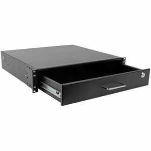 Eaton Tripp Lite Series SmartRack 2U Locking Rack-Mount Storage Drawer - 19? 2U Wide Rack-mountable - Black Powder Coat - 
