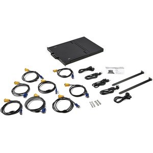 StarTech.com 8 Port Rackmount KVM Console w/ Cables - Integrated KVM Switch w/ 17" LCD - 1U LCD KVM Drawer 50000 MTBF - US