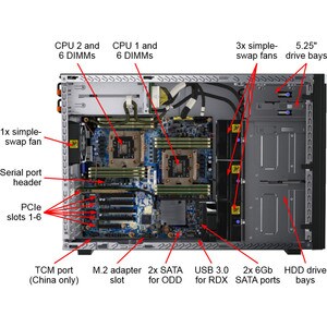 THINKSYSTEM ST550 GOLD 5118 12C 16GB 8 X 2.5 HS RAID 530-8I 1100W PLAT HS NO OPTICAL 3YRS