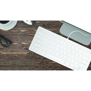 Macally Compact USB Wired Keyboard for Mac and PC - Cable Connectivity - USB Interface - 78 Key(s) - Multimedia Hot Key(s)