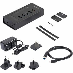StarTech.com 7 Port USB C Hub - 2x USB-C & 5x USB-A - Mountable Metal USB 3.0 Type-C Hub - 5Gbps USB 3.2 Gen 1 - Self Powe