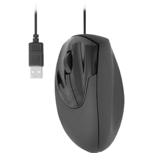Urban Factory Wireless ergonomic USB mouse - Optical - Wireless - Radio Frequency - Black - 1 Pack - USB - 1600 dpi - Scro