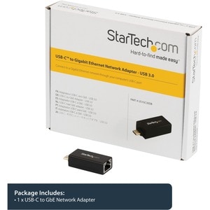 StarTech.com Gigabit Ethernet Card for Computer/Notebook/Tablet - 10/100/1000Base-T - Desktop - USB 3.0 Type C ASIX - AX88