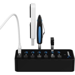 Sabrent 36W 7-Port USB 3.0 Hub with Individual Power Switches and LEDs (HB-BUP7) - USB 3.0 - External - 7 USB Port(s) - 7 