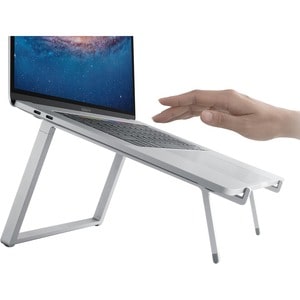 Rain Design mBar Pro + Plus Foldable Laptop Stand - Silver - Take it easy. Designed to let you work comfortably, on the go