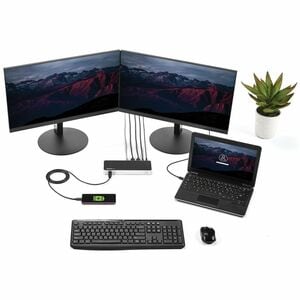 StarTech.com USB Type C Docking Station for Notebook - 60 W - Black - 2 Displays Supported - 4K - 1920 x 1200, 4096 x 2160