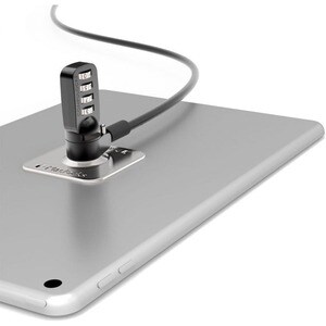 UNIVERSAL SECURITY CABLE LOCK T-BAR W/ SECURITY TRAP SILVER