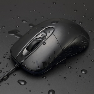 Adesso iMouse W4 Waterproof Antimicrobial Optical Mouse - Optical - Cable - Black - USB - 1000 dpi - Scroll Wheel - 3 Butt