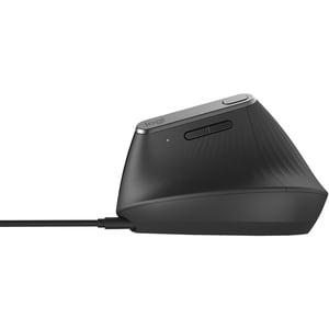 Logitech MX Vertical Maus - Bluetooth/Radio-Frequenz - USB-Typ C - Optisch - 4 Taste(n) - 4 Programmable Button(s) - Schwa