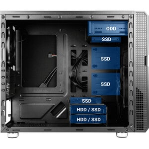 Antec P5 Computer Case - Micro ATX, ITX Motherboard Supported - Mini-tower - Steel, Plastic - 7 x Bay(s) - 2 x 120 mm, 140