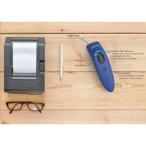 Dispositivo de mano Escaner de código de barras Socket Mobile SocketScan S740 - Azul - Inalámbrico Conectividad - 495,30 m