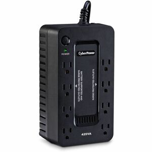 CyberPower ST425 Standby UPS Systems - 425VA/260W, 120 VAC, NEMA 5-15P, Compact, 8 Outlets, $75000 CEG, 3YR Warranty