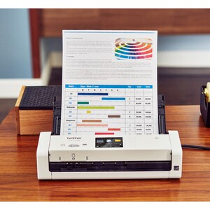 Brother ADS-1700W Wireless Compact Desktop Scanner - 48-bit Color - 25 ppm (Mono) - 25 ppm (Color) - Duplex Scanning - USB