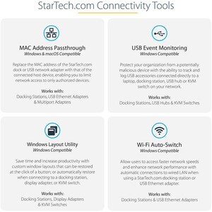 StarTech.com USB C Dock - 4K Dual Monitor DisplayPort Docking Station - 100W Power Delivery Passthrough, GbE, 2x USB-A - M